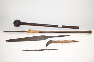 Lot 223 - African Throwing Spear and other Spearheads