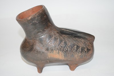 Lot 363 - African Terracotta Boot Shaped Vessel