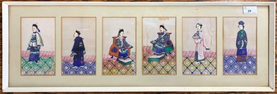 Lot 29 - Chinese School, circa 19th century, set of 6...