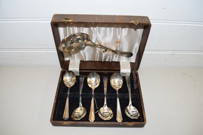 Lot 156 - CASE OF SILVER PLATED CUTLERY
