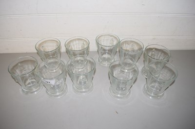 Lot 181 - SET OF MODERN DRINKING GLASSES DECORATED WITH...