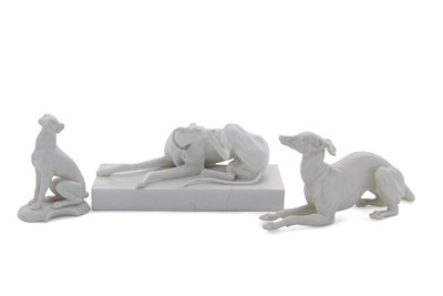 Lot 14 - NYMPHENBURG MODELS OF ITALIAN GREYHOUNDS OR...