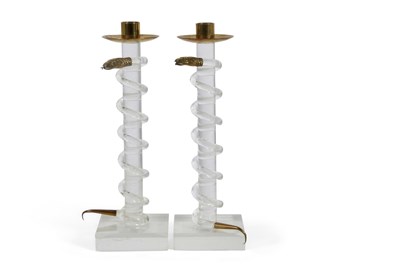 Lot 313 - Alessandro Albrizzi a pair of perspex serpent...