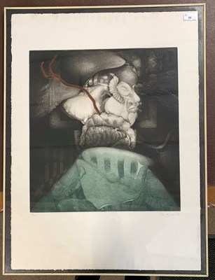 Lot 55 - Paco Aguilar (Spanish, b.1959), etching with...