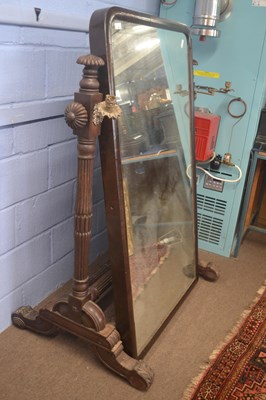 Lot 400 - A very large Victorian mahogany framed cheval...