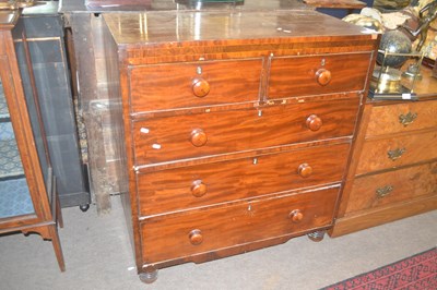 Lot 412 - A Victorian mahogany chest of two short over...