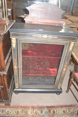 Lot 556 - A Victorian ebonised and metal mounted pier...