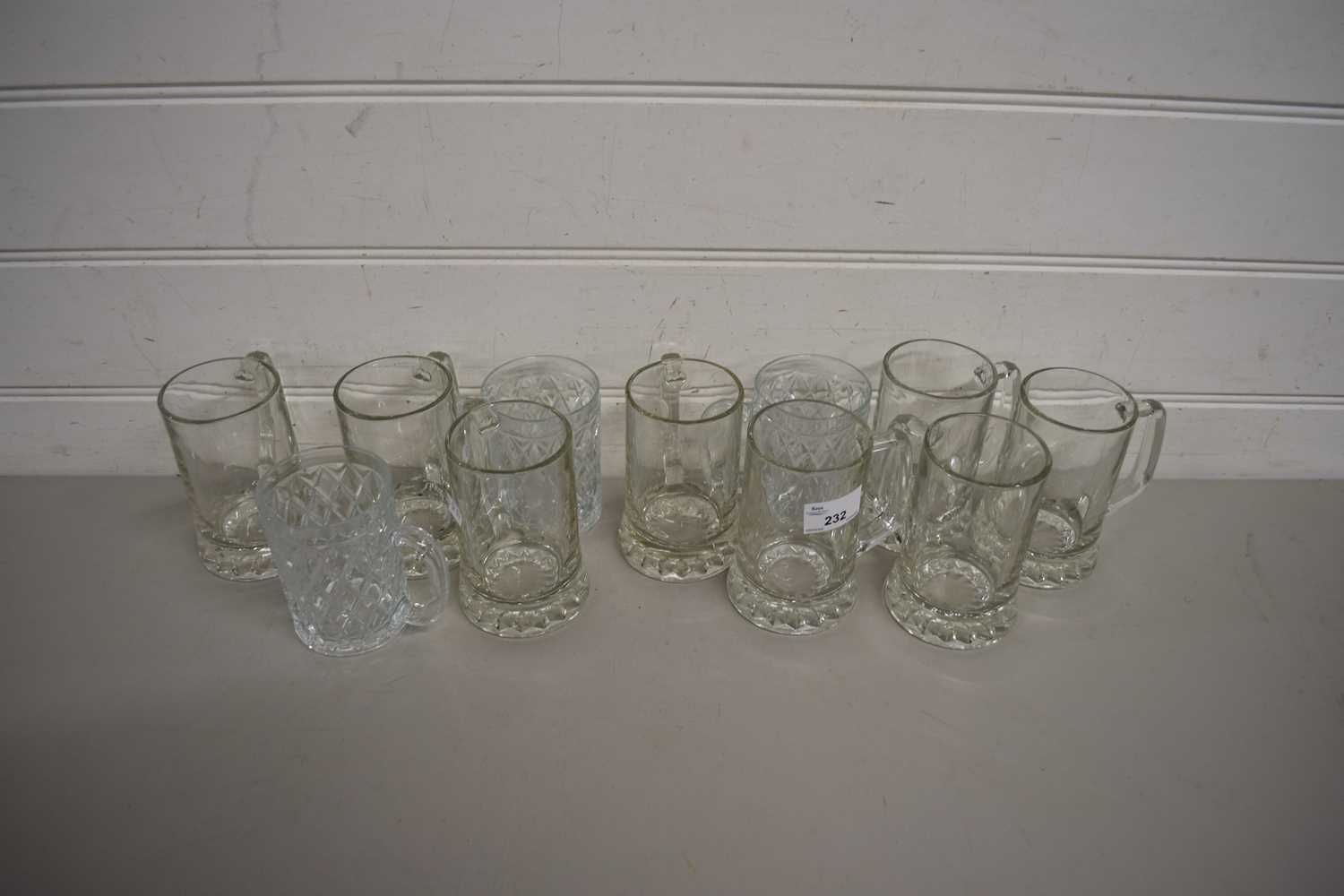 Lot 232 - QUANTITY OF VARIOUS CLEAR DRINKING GLASSES