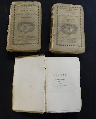 Lot 176 - FANNY BURNEY: CECILIA OR MEMOIRS OF AN HEIRESS,...