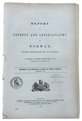 Lot 1419 - LEPROSY MAP OF BOMBAY PRESIDENCY INDIA. 1874....