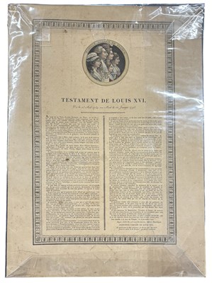 Lot 1337 - BROADSIDE The Last words of Louis XVI....