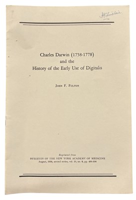 Lot 1380 - CHARLES DARWIN (1758-1778) and the history of...