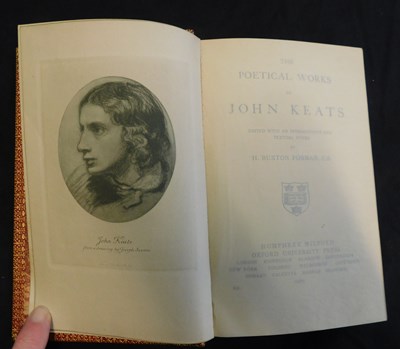 Lot 208 - JOHN KEATS: POETICAL WORKS, ed Harry Buxton...