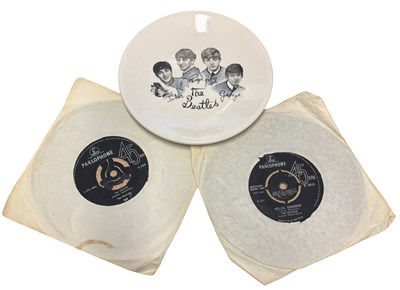 Lot 94 - A vintage Beatles display plate, together with...