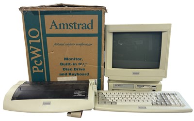 Lot 528 - A vintage boxed Amstrad PCW10 computer with...