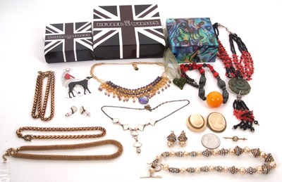 Lot 281 - A quantity of costume jewellery: to include a...