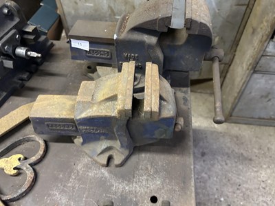 Lot 15 - A pair of Record bench vices, one No 3 and one...