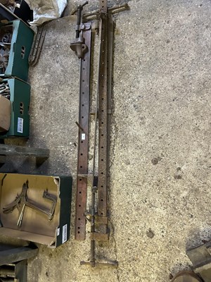 Lot 35 - Four sash clamps, heavy duty, largest approx...