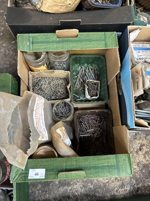 Lot 46 - Mixed lot of various sized nails to include...