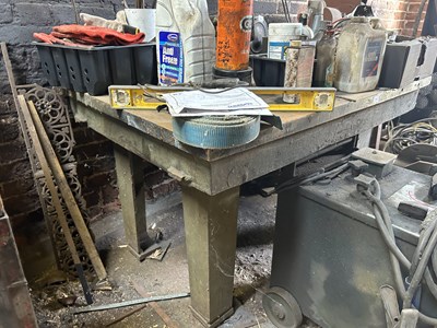 Lot 76 - A heavy duty cast iron bench, height 78cm,...
