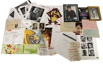 Lot 16 - A mixed lot of various signed ephemera and...