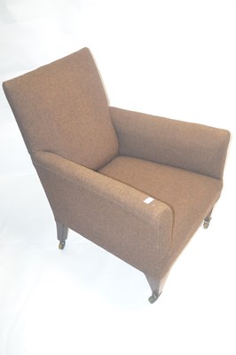 Lot 496 - A late 19th Century deep seated armchair with...