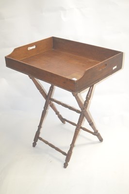 Lot 498 - A 19th Century oak butlers tray of typical...