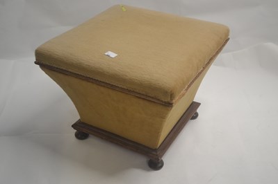 Lot 499 - A Victorian square box stool or ottoman of...