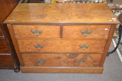Lot 500 - A Victorian walnut veneered chest of two short...