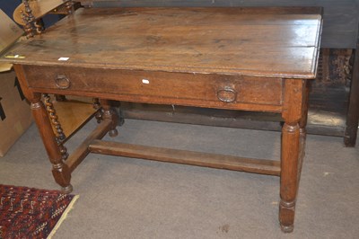Lot 498 - An 18th Century oak side table of rectangular...