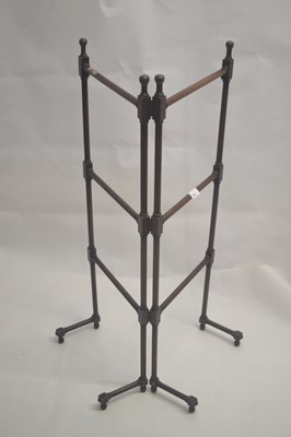 Lot 507 - A small 19th Century mahogany folding towel...
