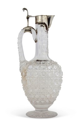 Lot 185 - Early 20c Russian cut glass decanter, having a...