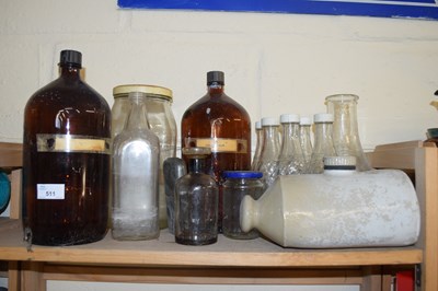 Lot 511 - COLLECTION VARIOUS CHEMISTS BOTTLES AND OTHERS
