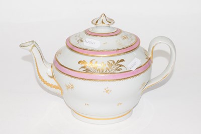 Lot 295 - Late 19th Century New Hall teapot and cover