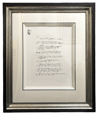 Lot 111 - JIMI HENDRIX VOODOO CHILD, framed and glazed...
