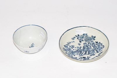 Lot 311 - A Liverpool porcelain tea bow and saucer,...