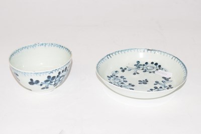 Lot 343 - A Liverpool porcelain tea bowl and saucer with...