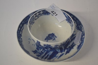 Lot 421 - A Worcester porcelain tea bowl and saucer in...