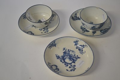Lot 424 - Worcester porcelain tea bowl and saucer with...