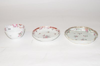 Lot 334 - A Chinese porcelain teapot stand together with...