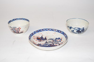 Lot 332 - A Liverpool tea bowl, blue and white design...