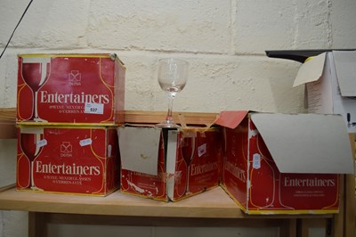 Lot 537 - QUANTITY OF BOXED ENTERTAINERS GLASS WARE