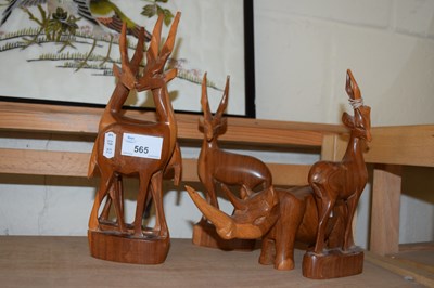 Lot 565 - COLLECTION VARIOUS AFRICAN WOODEN ANIMAL MODELS