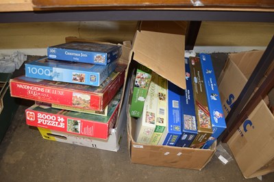 Lot 575 - TWO BOXES OF JIGSAW PUZZLES