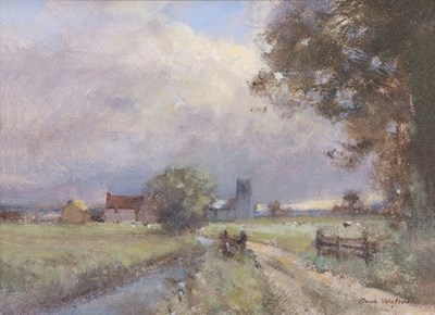 Lot 445 - Owen Waters (1916-2004), View across a country...