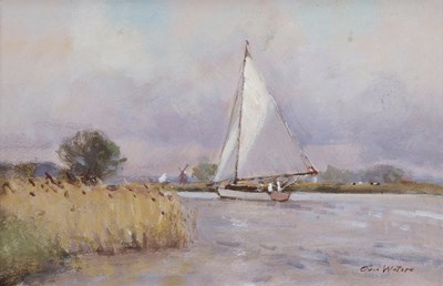 Lot 443 - Owen Waters (1916-2004), Broadland scene and a...