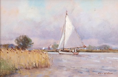 Lot 443 - Owen Waters (1916-2004), Broadland scene and a...