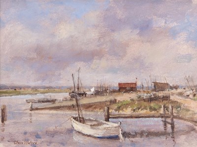 Lot 443 - Owen Waters (1916-2004), Broadland scene and a...