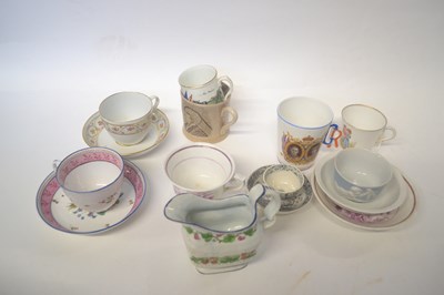 Lot 352 - Two boxes with mixed lot of English ceramics,...