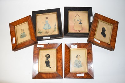 Lot 360 - Quantity of Victorian sillouette portraits in...